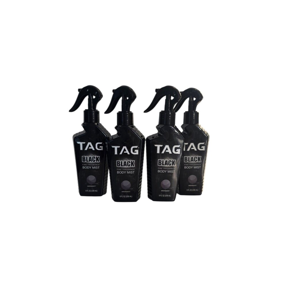 Tag Black Fine Fragrance Body Mist Midnight 8 fl.oz ,Lot Of 4